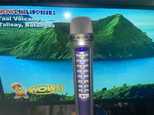 EnterTech MAGIC SING ED-9000 Karaoke Microphone W/ Power, Cords, Cart WORKING