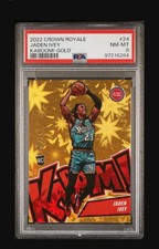 2022 PANINI CROWN ROYALE KABOOM! #24 JADEN IVEY KABOOM!-GOLD /10 PSA 8 RC