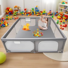 Baby Playpen 79"x79" Extra Large Play Pen for Babies and Toddlers, Safety Bab...