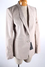Hugo Boss Cotton Mohair Pinstripe Blazer Suit Coat Jacket Women's Size 6 NWT'S