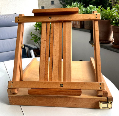 hochwertige Koffer-/Tischstaffelei, von Boesner Ars Nova, Holz, NP 89  