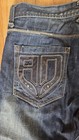 EUC Y2K Skater ARTFUL DODGER JEANS Baggy Denim  Sz 36 JNCO Leather Pocket  — photo 8