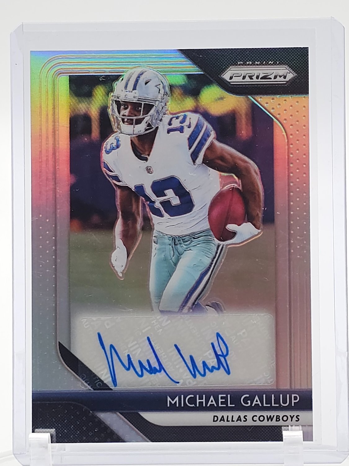 Michael Gallup Panini Prizm Rookie Autographs #MG Silver