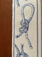 BORDO PASSAMANERIA FETTUCCIA INTRAMEZZO AL METRO COTONE NODI MARINARI  AZZURRI