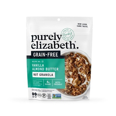 Purely Elizabeth, Granola Vanilla 8 Ounce (Pack of 1), Almond Butter