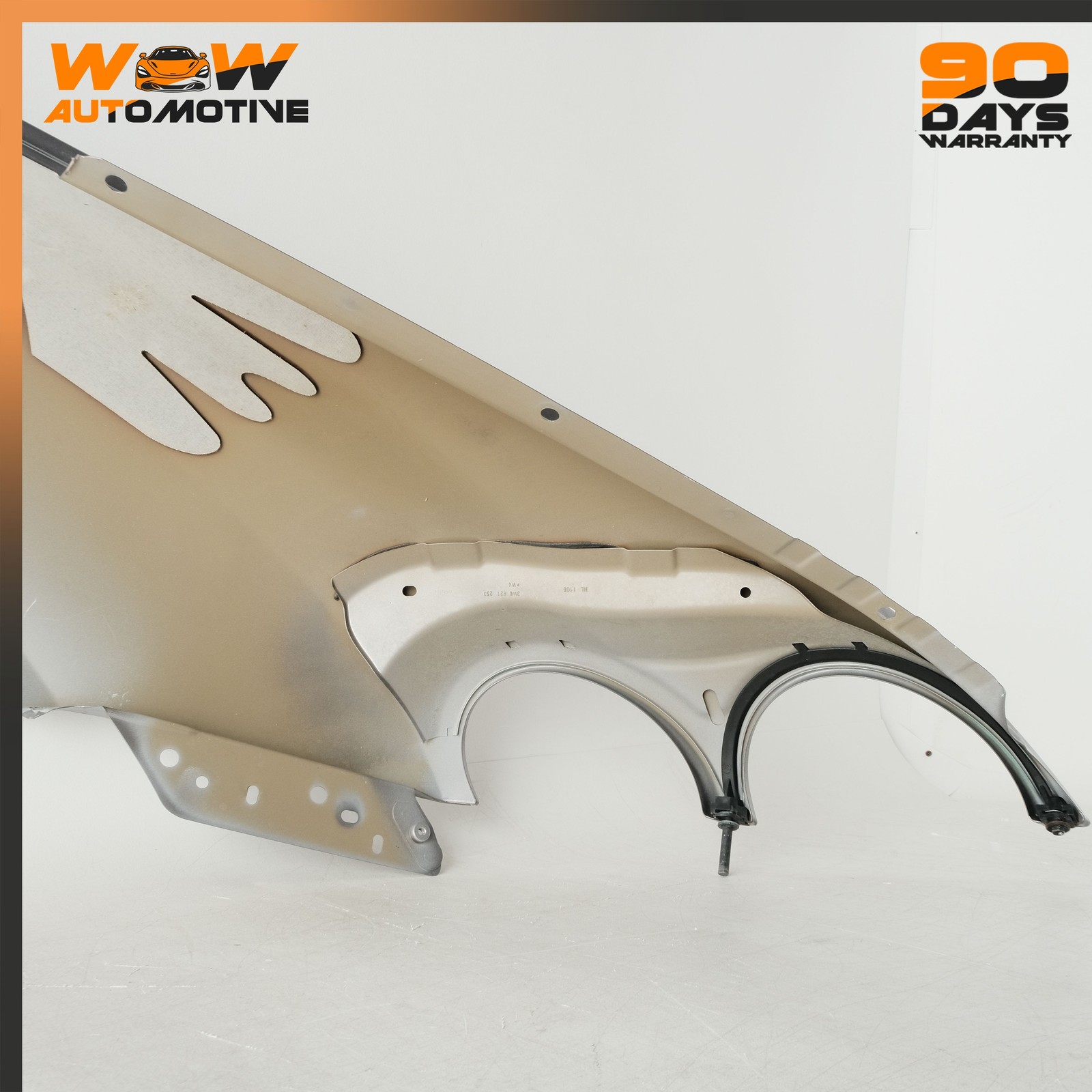 04-13 BENTLEY CONTINENTAL GTC FRONT LEFT FENDER SILVER TEMPEST METALLIC 7P OEM