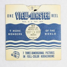 Vintage 1946 View Master Reel 517 Mexico City - Good Condition, As-Is