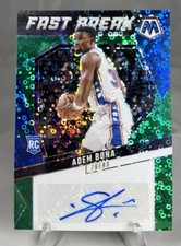 Adem Bona Fast Break Rookie Auto /5 2024-25 Panini Mosaic Philadelphia 76ers RC