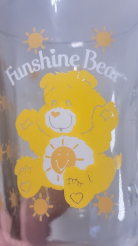 Vintage Care Bears Tenderheart And Funshine Bear Pedestal Glases Set Of 2 - Picture 8 of 12