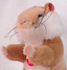 Steiff Goldy Hamster Plush Animal w Button Tag Germany 2150/12 Vintage Nice