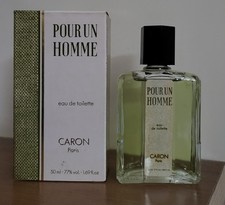 Profumo CARON POUR UN HOMME eau de toilette 50 ml Splash Vintage Nuovo