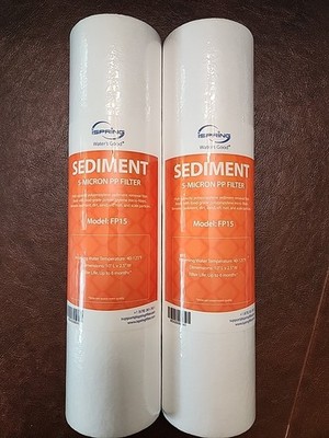 2 PK iSpring FP15 NSF Certified Sediment Water Filter Replacement, 5 Micron PP