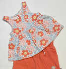 New Shorts Outfit 2T Blue Orange Limited Too Sleeveless Pullover Flowers  50 — photo 2