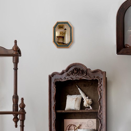 VINLIFE Small Vintage Picture Frames 2.5x3.5 Antique Octagon, Green - Photo 4/7