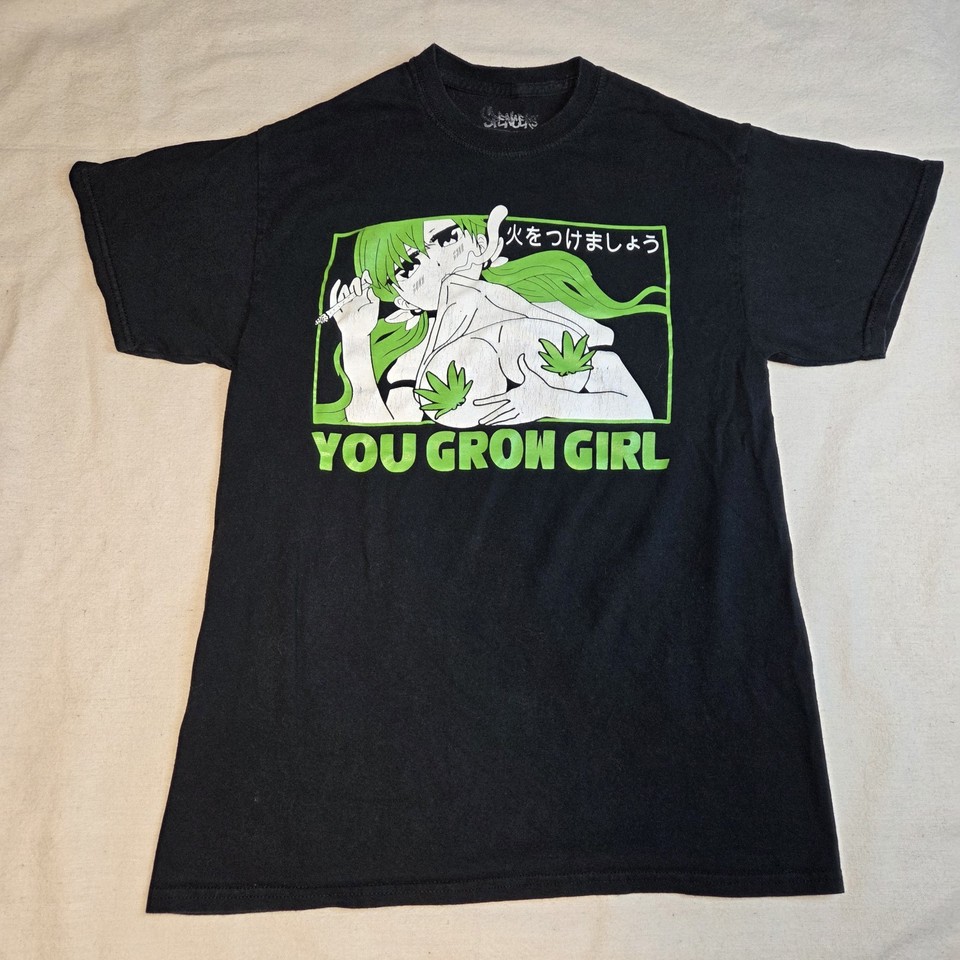 Spencer's "You Grow Girl" Anime T Shirt Black Women's Size M Japanese Manga