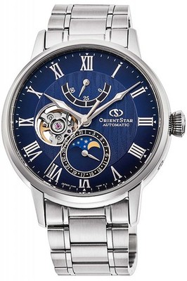 ORIENT STAR Moon Phase New Look RE-AY0103L00B Herrenuhr Automatik Edelstahl