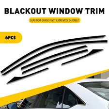 Black Chrome Delete Blackout Window Trim Fit For 2018-2022 Honda Accord Sedan