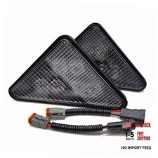 LED Headlight Assembly Left  Right Triangle LED Work without Rubber Bezels