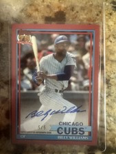 2026 Topps Series 1 Billy Williams 1991  Auto Red /5 Chicago Cubs HOF SSP
