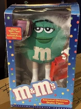 Rare M&Ms Green Girl Park Avenue Gift Christmas Plush Animated Telco Motionette