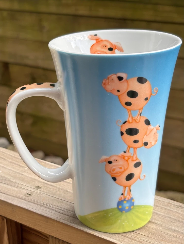 Taza Königitz 6" animales de granja - taza de café de cerdo porcelana ALEMANIA 2006 USADA EN EXCELENTE ESTADO Foto 4 de 4