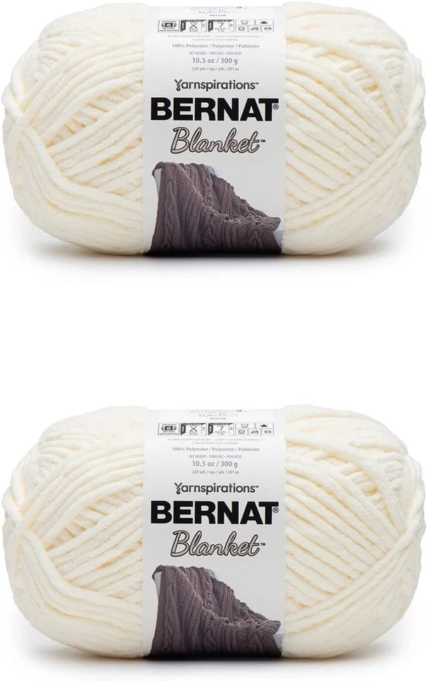 Bulk Chenille Yarn in Vintage White - 2 Pack, Perfect for Knitting & Crocheting - Image 3 of 4