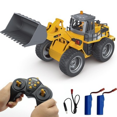 Fistone RC Front Loader, 4WD Alloy Shovel Loader Tractor, 9 CH 2.4Ghz RC Bull...
