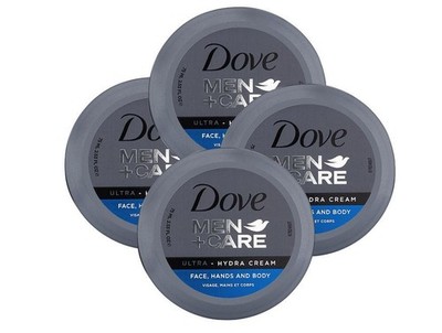 Dove Men+Care Ultra Hydra Cream, Face 4-Pack of 2.53 Oz Each