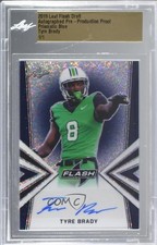 2019 Leaf Flash Pre-Production Proof Blue Prismatic 1/1 Tyre Brady Auto 0e5