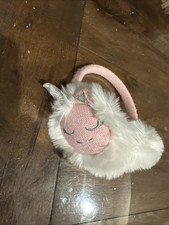 Girls Kids Unicorn Earmuffs Pink