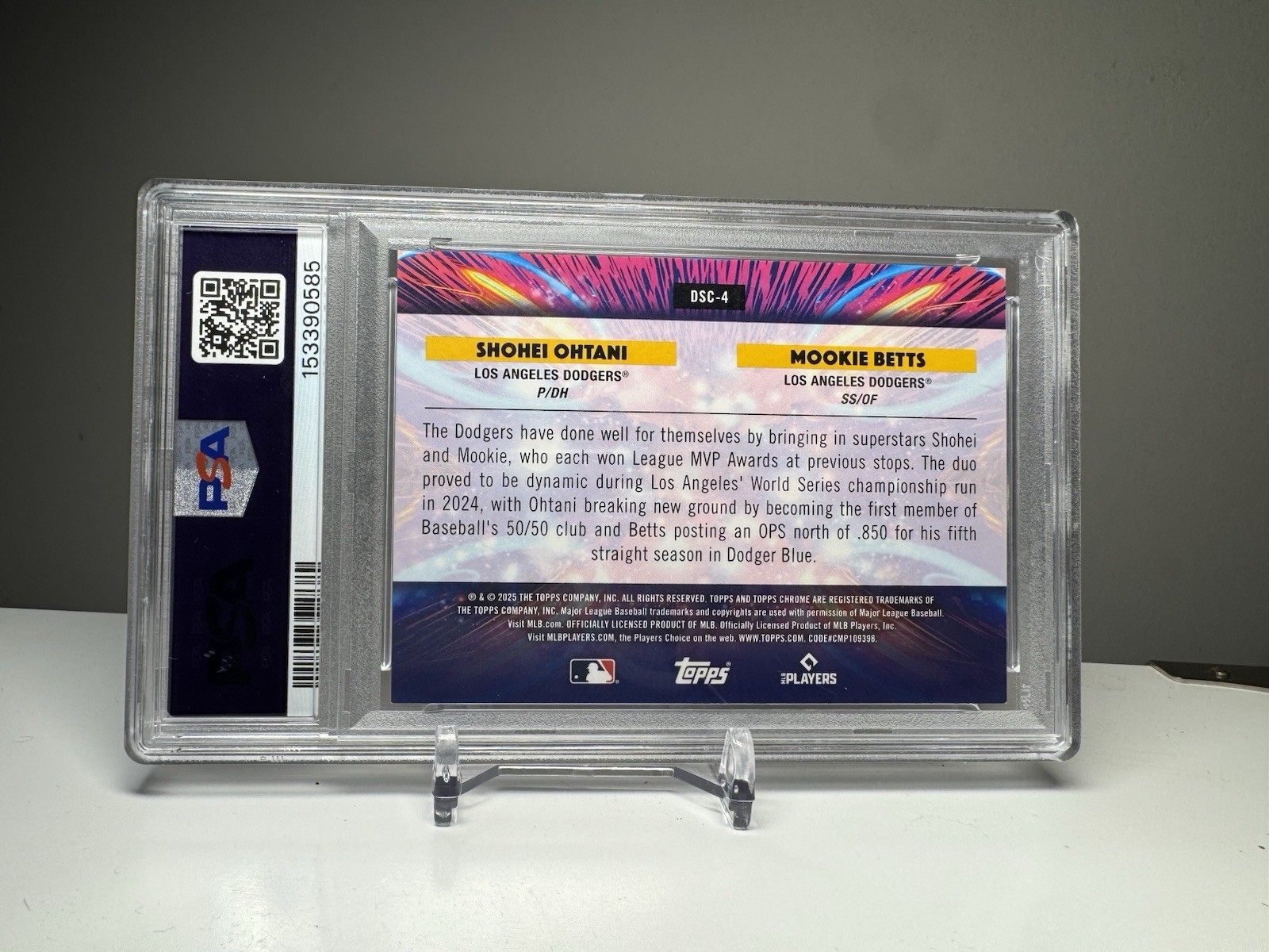 2025 Topps Cosmic Chrome Star Clusters SHOHEI OHTANI MOOKIE BETTS Gold /50 PSA 9 view 2