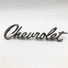 Vintage Metal Chevrolet Script Emblem Nameplate Logo Badge Ornament Decal RARE