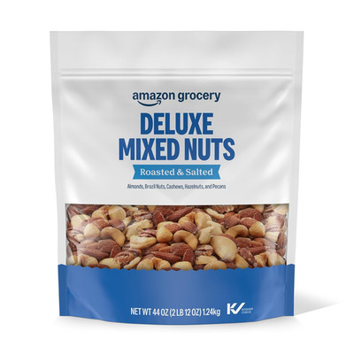 , Deluxe Mixed Nuts, Roasted & Salted, 44 Oz (Previously Happy Belly, Packaging 