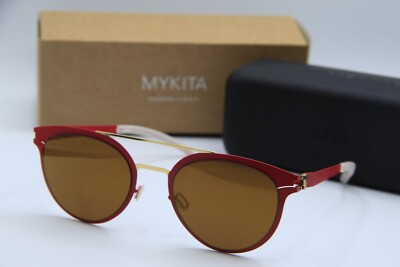NEW MYKITA DECADES SUN DASH COL 147 RED GOLD AUTHENTIC FRAMES SUNGLASSES 51-22