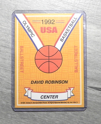 DAVID ROBINSON Rare Large 1992 USA Ballstreet Gold _ No DAVID ROBINSON Rare Large 1992 USA Ballstreet Gold _ No