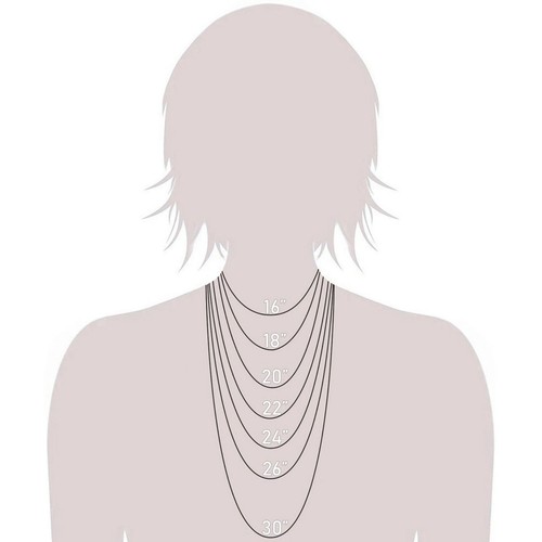 Massive 14K Weißgold Runde Weizen Kette Halskette, 16"-30" Zoll, 0,6 mm bis 2,1 mm - Bild 2 von 4