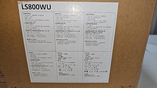 Viewsonic LS800WU WUXGA Laser Projektor Beamer 5500 Ansilumen 1920x1200 Auflösu- - Bild 5 von 6