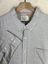 The Normal Brand Shirt Mens 2XL Gray Button Down Midcoast Casual Cotton NEW