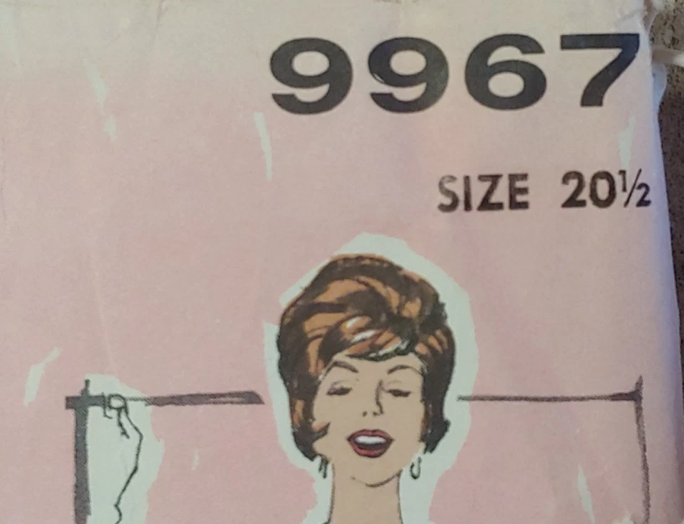 1960s Advance 9967 Women's Half-size Dress & Jacket Sz: 20 1/2 Bust 41, Waist 35 - Image 4 of 4