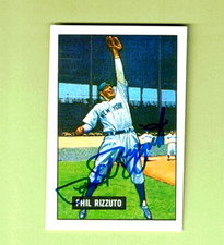 Phil Rizzuto Auto 1951 Bowman Reprint #26 A253