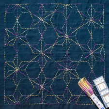 Tobi Asanoha (Scattered Leaves) Japanese Sashiko Sampler Kit