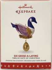 2016 HALLMARK KEEPSAKE ORNAMENT~SIX GEESE-A-LAYING~12 DAYS OF CHRISTMAS~MIB