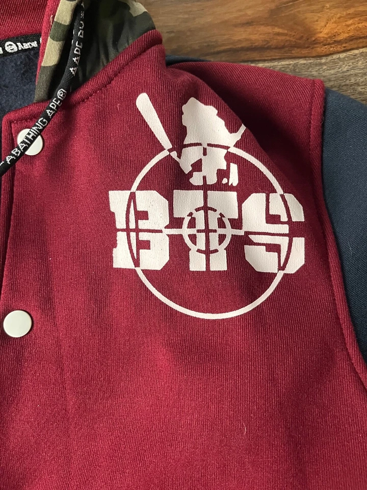 Multicolor Union Bathing APE camuflaje sudadera con capucha chaqueta universitaria A Bathing Ape talla M Foto 3 de 4