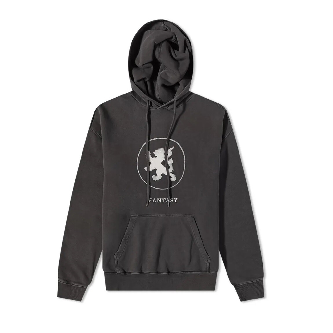 Ksubi Men's Lion Biggie Pullover Logo Hoodie Oversized Ksubi Men's Lion Biggie Pullover Logo Hoodie Oversized