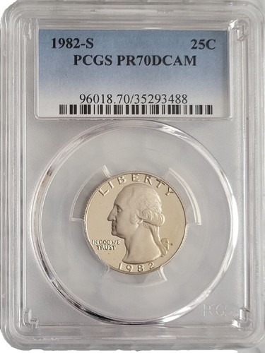 1974-S Washington Quarter PCGS PR69DCAM - Early PCGS Trueview