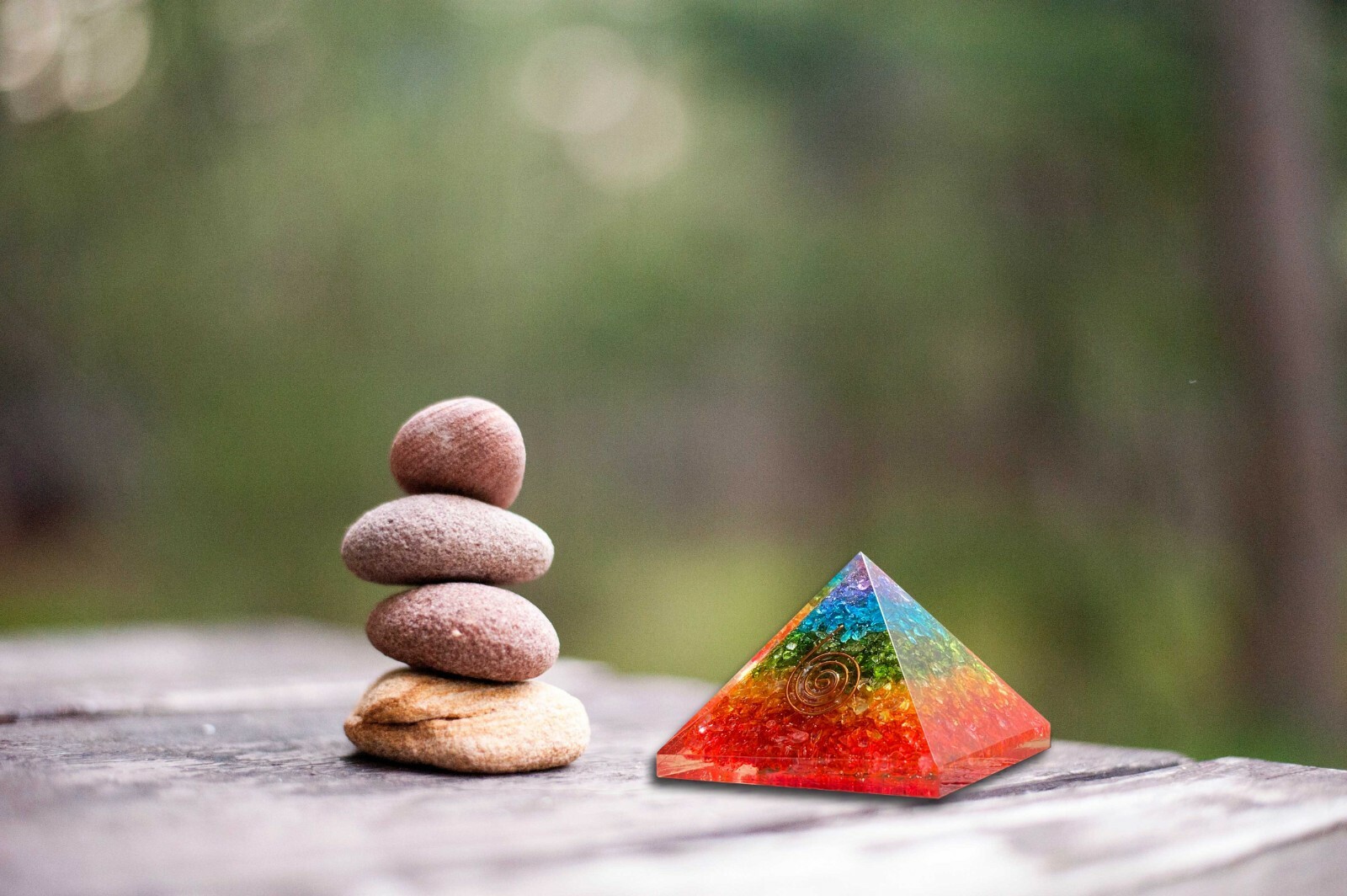 Orgone 7 Chakra Pyramid Energy Generator for Emf Protection & Healing ...