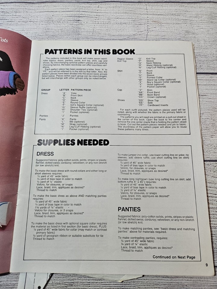 Vintage Cabbage Patch Kids Designer Clothes Pattern Book 7686 PreOwned 1980s eBay