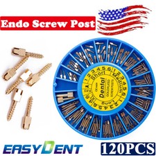 Endo Screw Posts Dental Conical Screw Post Kit Assorted 120pc&2Key Easyinsmile