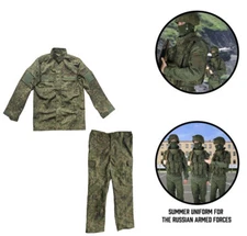 Russian VKBO Replica Tactical Summer Jacket Pants EMR Camouflage Green Uniform 