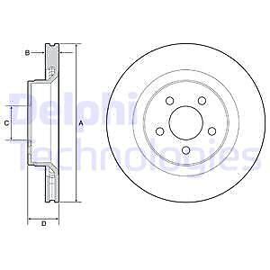2x DELPHI BG9217C Bremsscheibe für DODGE JEEP